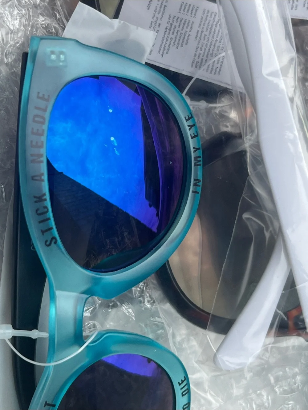 CROSS MY HEART HOPE TO DIE STICK A NEEDLE Mirrored Sunglasses Fraudster Bundle